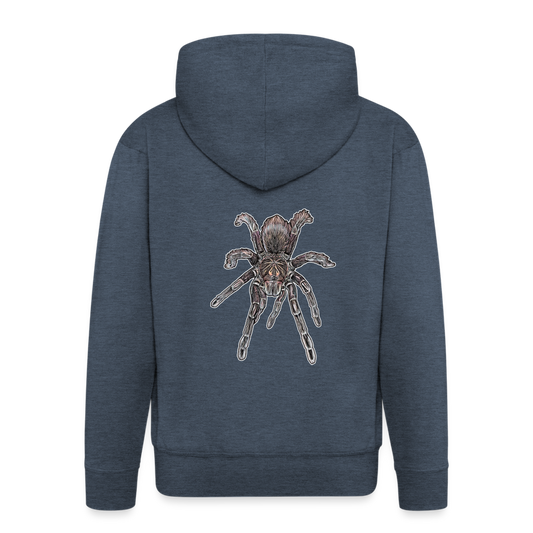 Männer Zip-Hoodie Pamphobeteus sp Machala juvenile - Jeansblau