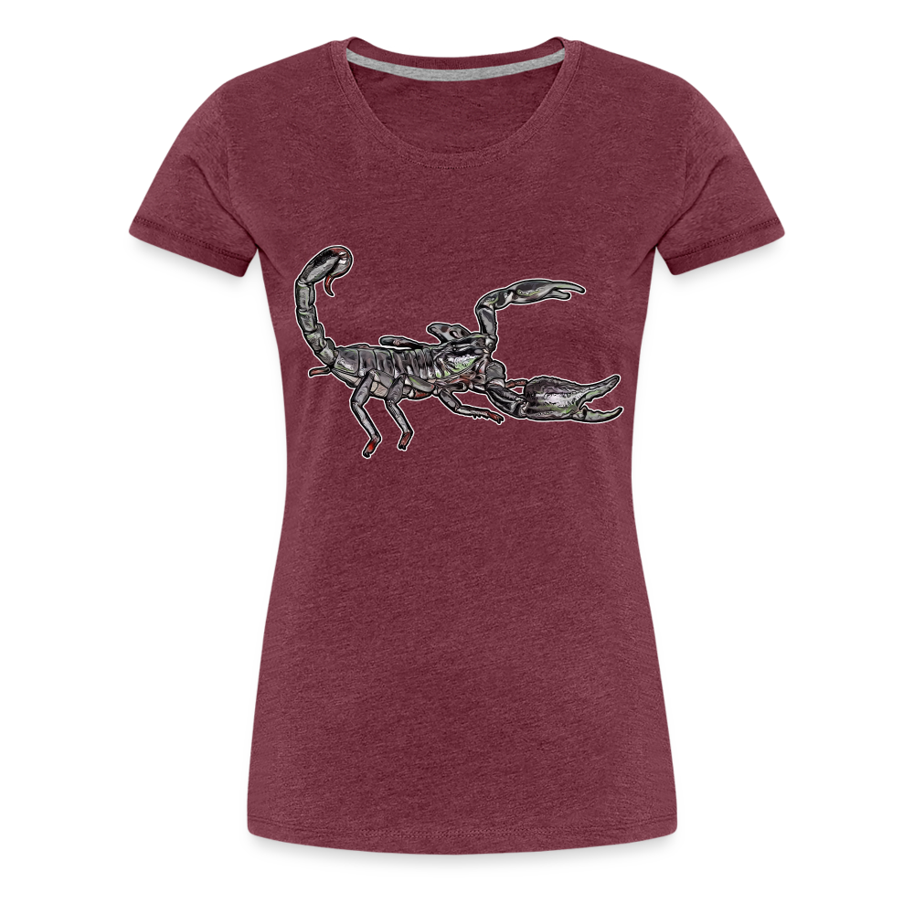 Frauen Basic T-Shirt Heterometrus silenus - Bordeauxrot meliert