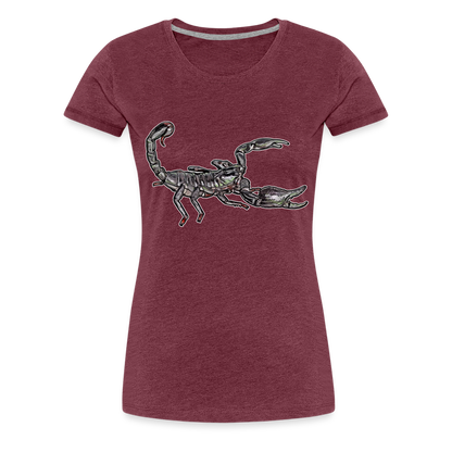 Frauen Basic T-Shirt Heterometrus silenus - Bordeauxrot meliert