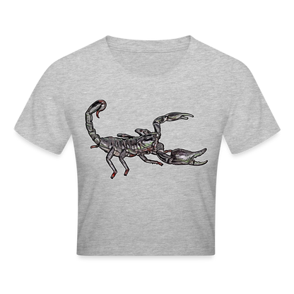 Crop T-Shirt Heterometrus silenus - Grau meliert