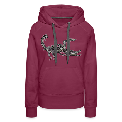 Frauen Hoodie Heterometrus silenus - Bordeaux