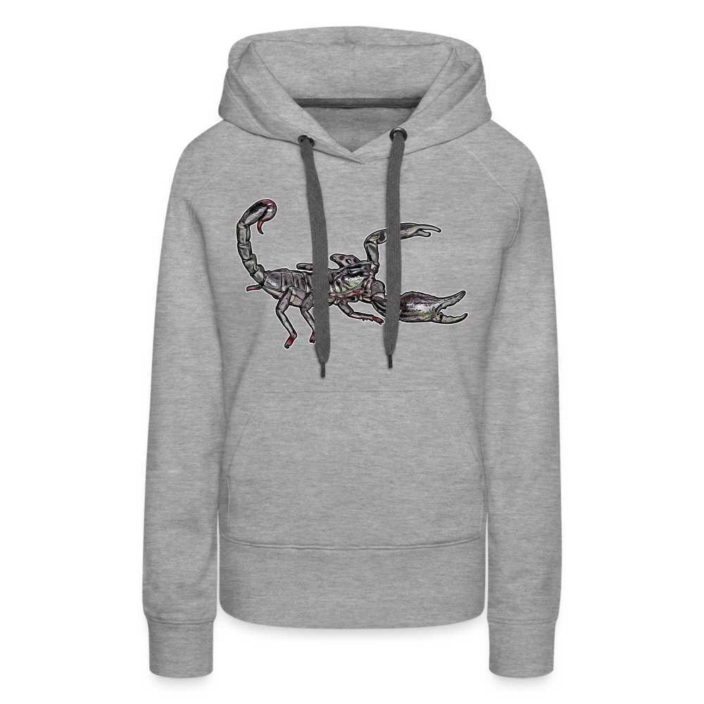 Frauen Hoodie Heterometrus silenus - Grau meliert