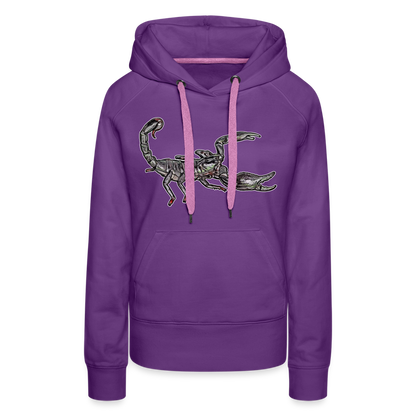 Frauen Hoodie Heterometrus silenus - Purple