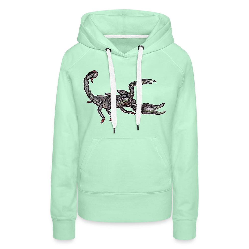 Frauen Hoodie Heterometrus silenus - helles Mintgrün