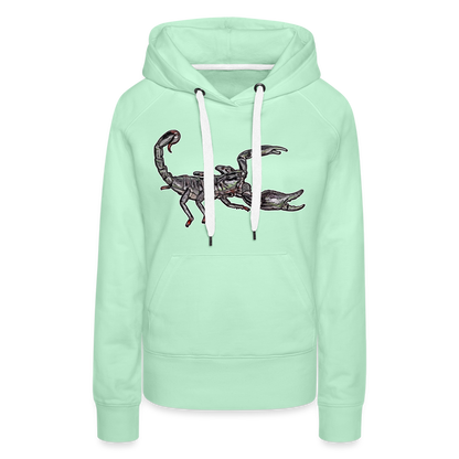 Frauen Hoodie Heterometrus silenus - helles Mintgrün