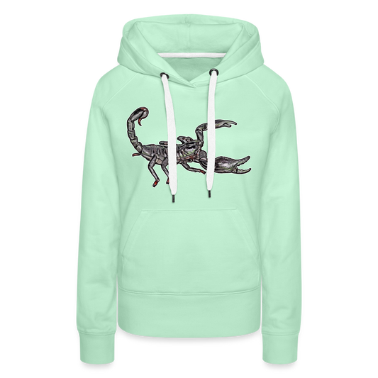 Frauen Hoodie Heterometrus silenus - helles Mintgrün