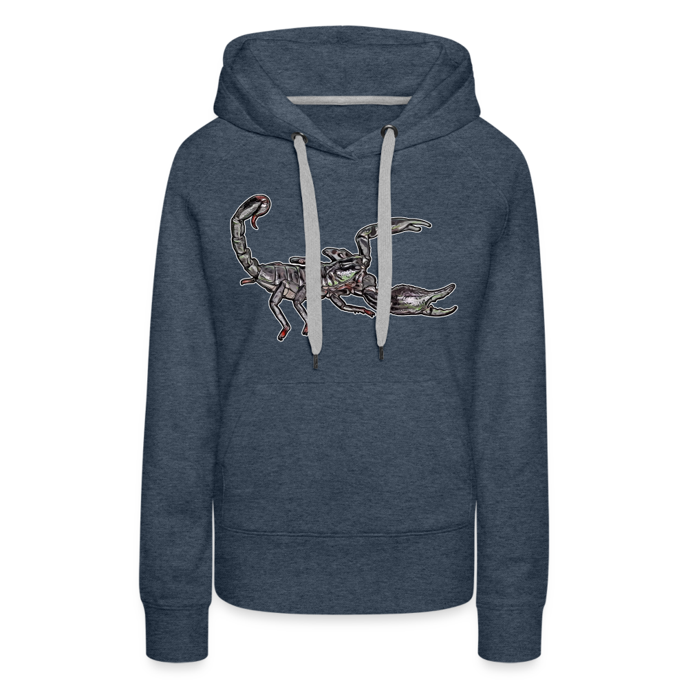 Frauen Hoodie Heterometrus silenus - Jeansblau