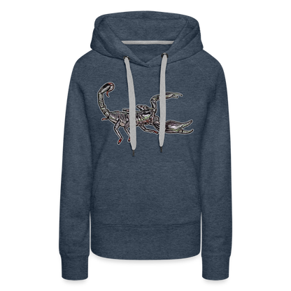 Frauen Hoodie Heterometrus silenus - Jeansblau