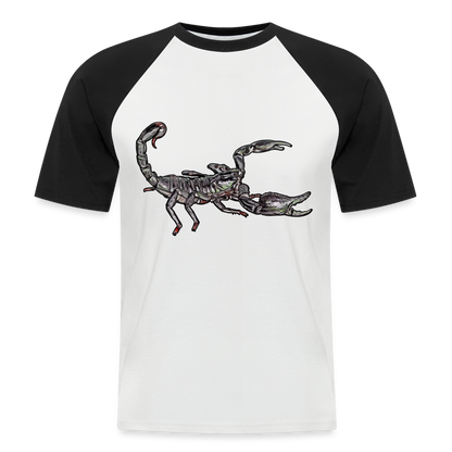 Männer Baseball-T-Shirt Heterometrus silenus - Weiß/Schwarz