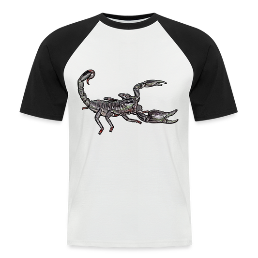 Männer Baseball-T-Shirt Heterometrus silenus - Weiß/Schwarz