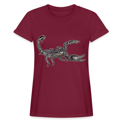 Frauen Oversized T-Shirt Heterometrus silenus - Bordeaux