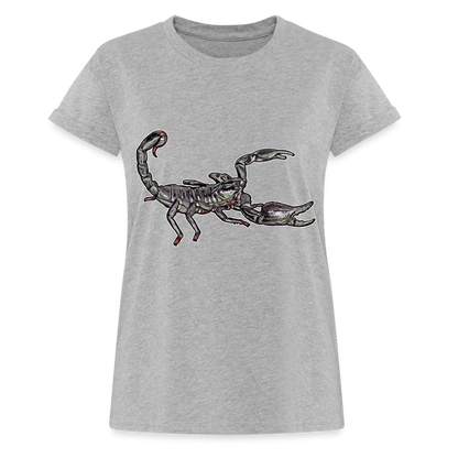 Frauen Oversized T-Shirt Heterometrus silenus - Grau meliert