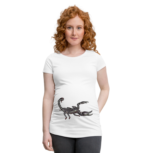 Frauen Schwangerschafts-T-Shirt Heterometrus silenus - weiß