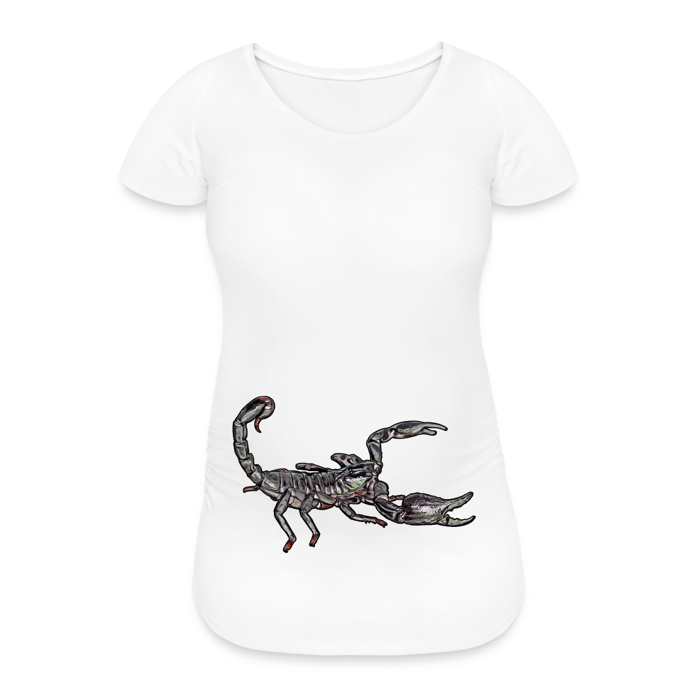 Frauen Schwangerschafts-T-Shirt Heterometrus silenus - weiß