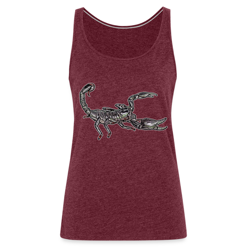 Frauen Tank Top Heterometrus silenus - Bordeauxrot meliert