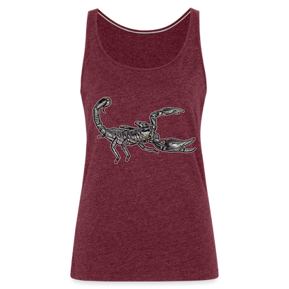 Frauen Tank Top Heterometrus silenus - Bordeauxrot meliert