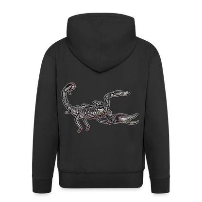 Männer Zip-Hoodie Heterometrus silenus - Schwarz