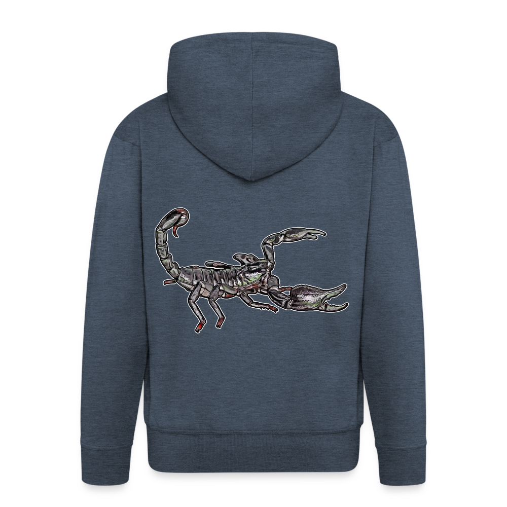 Männer Zip-Hoodie Heterometrus silenus - Jeansblau