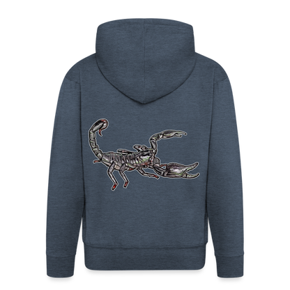 Männer Zip-Hoodie Heterometrus silenus - Jeansblau