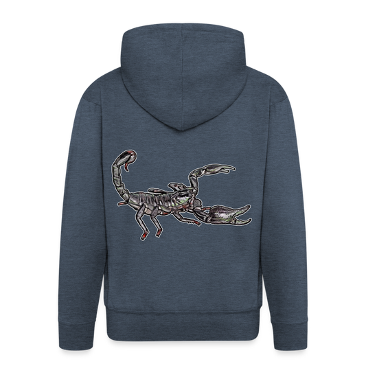 Männer Zip-Hoodie Heterometrus silenus - Jeansblau
