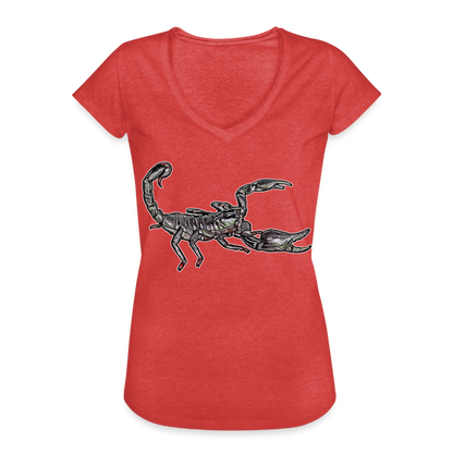 Frauen Vintage T-Shirt Heterometrus silenus - Rot meliert