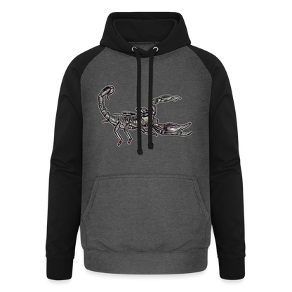 Unisex Baseball Hoodie Heterometrus silenus - Graphit/Schwarz