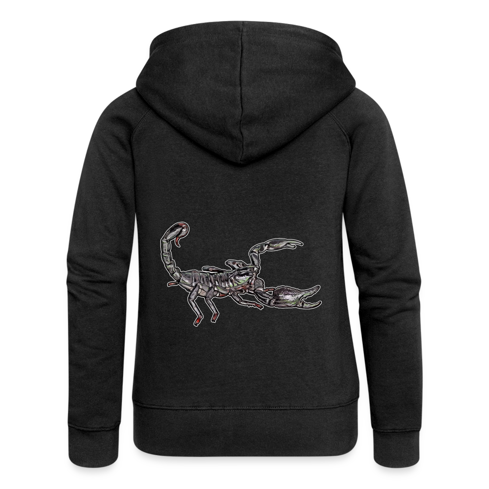Frauen Zip-Hoodie Heterometrus silenus - Schwarz