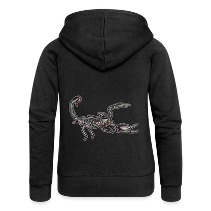 Frauen Zip-Hoodie Heterometrus silenus - Schwarz