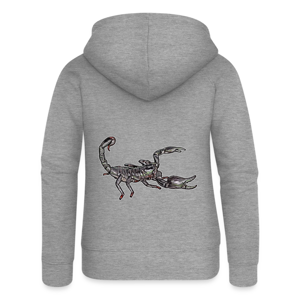 Frauen Zip-Hoodie Heterometrus silenus - Grau meliert