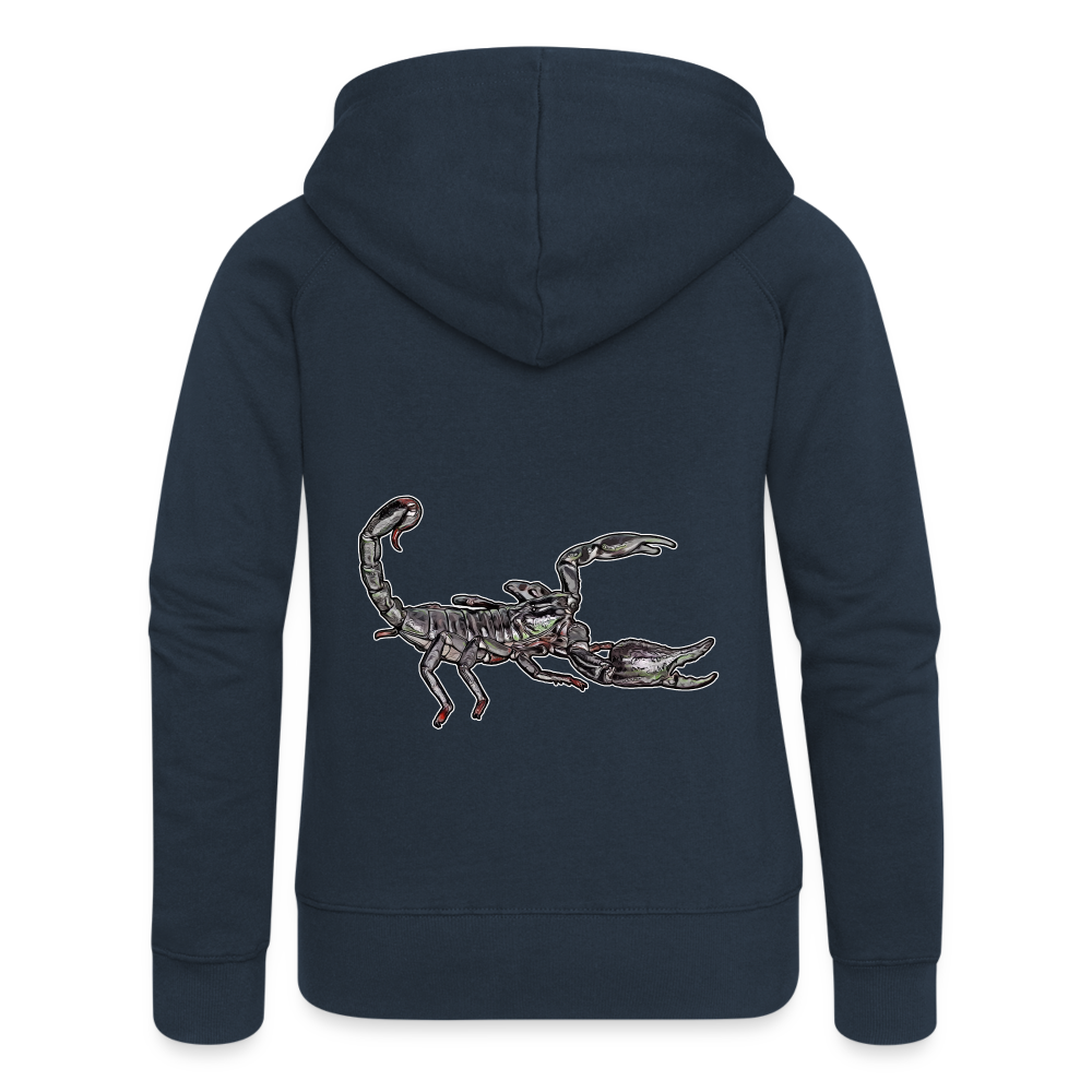 Frauen Zip-Hoodie Heterometrus silenus - Navy