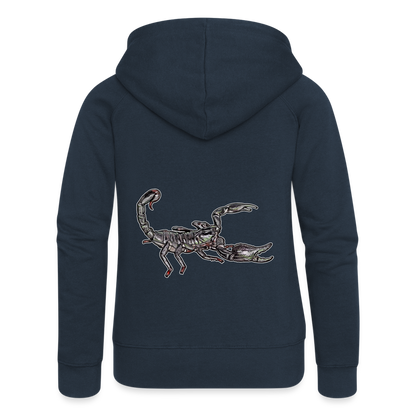Frauen Zip-Hoodie Heterometrus silenus - Navy