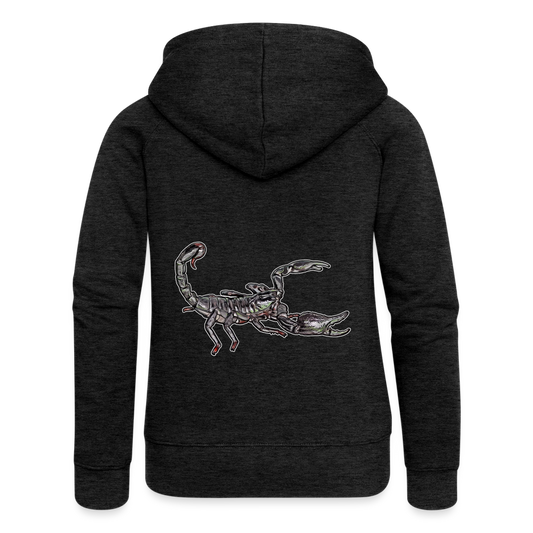 Frauen Zip-Hoodie Heterometrus silenus - Anthrazit