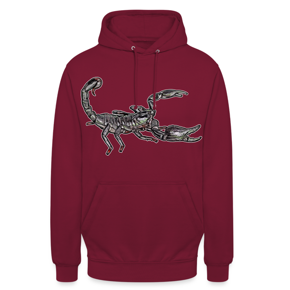 Unisex Hoodie Heterometrus silenus - Bordeaux