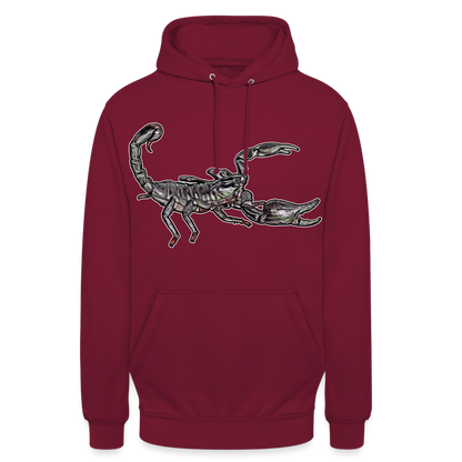 Unisex Hoodie Heterometrus silenus - Bordeaux