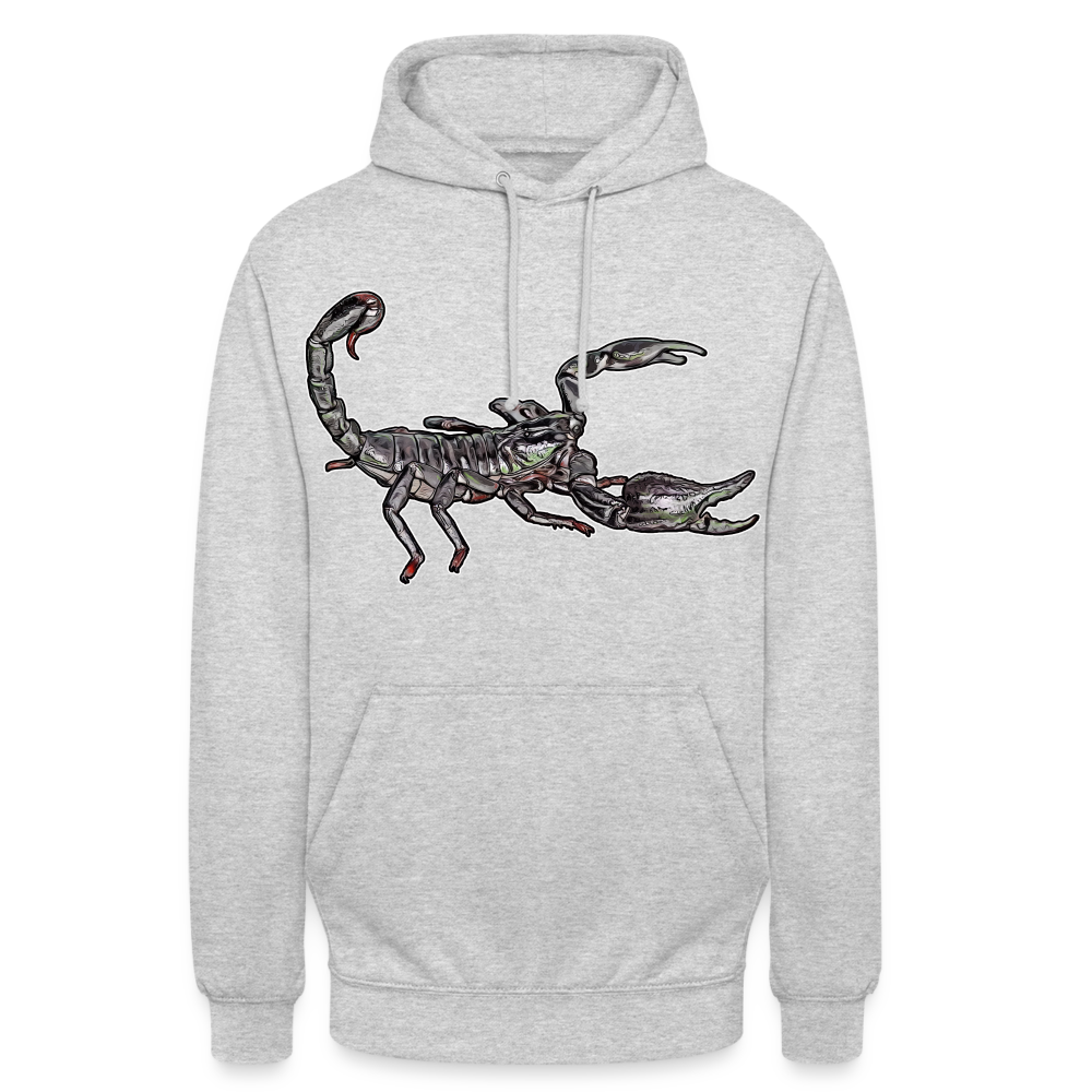 Unisex Hoodie Heterometrus silenus - Hellgrau meliert
