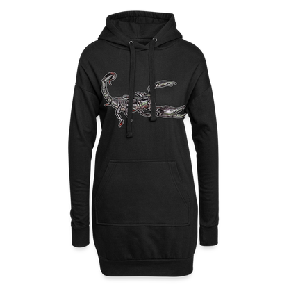 Hoodie-Kleid Heterometrus silenus - Schwarz