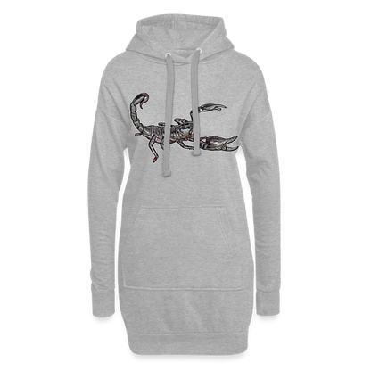 Hoodie-Kleid Heterometrus silenus - Grau meliert