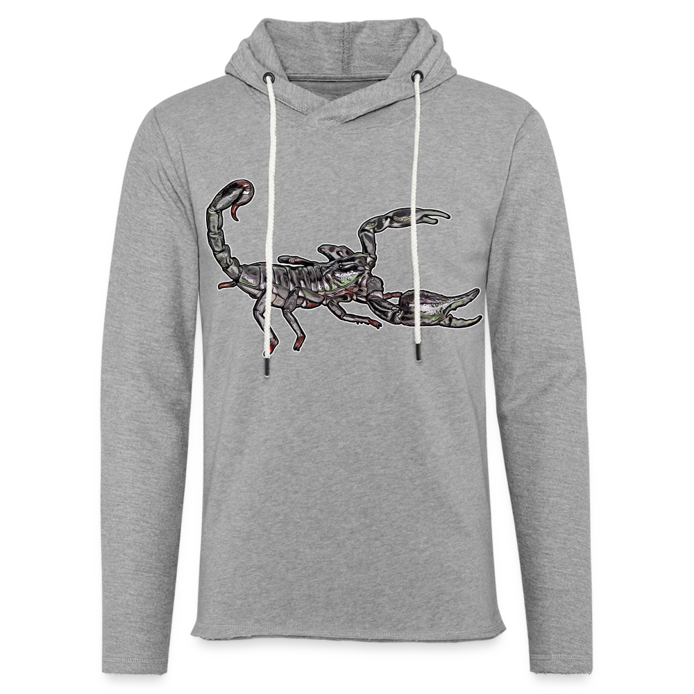Unisex Kapuzensweatshirt Heterometrus silenus - Grau meliert