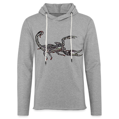 Unisex Kapuzensweatshirt Heterometrus silenus - Grau meliert
