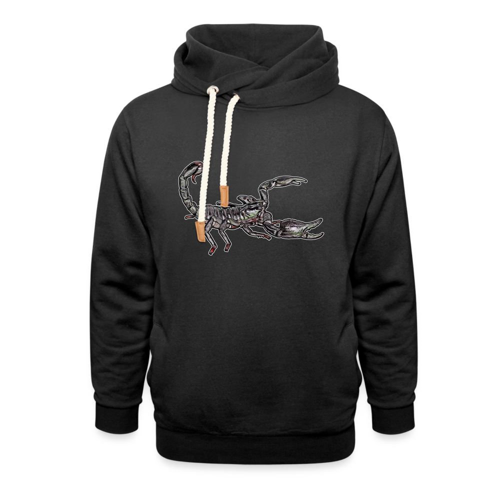 Unisex Schalkragen Hoodie Heterometrus silenus - Schwarz