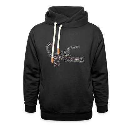 Unisex Schalkragen Hoodie Heterometrus silenus - Schwarz