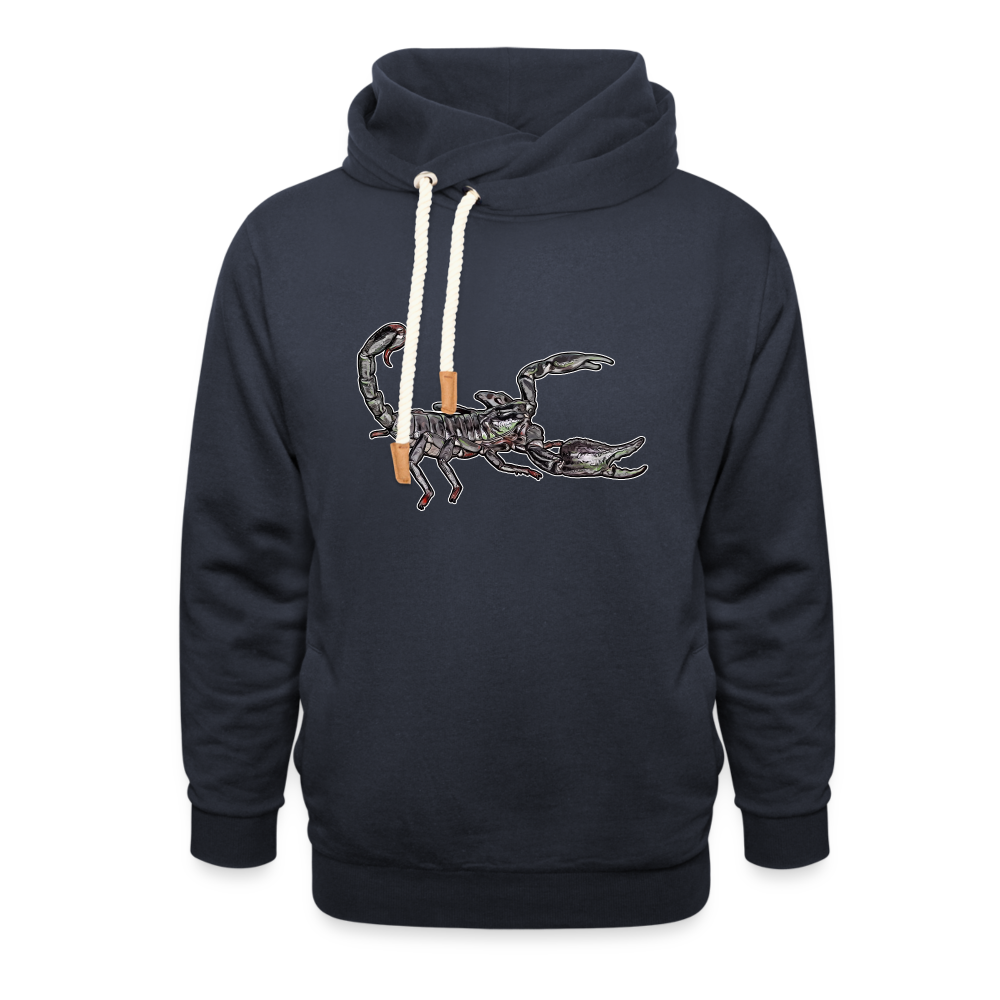 Unisex Schalkragen Hoodie Heterometrus silenus - Navy
