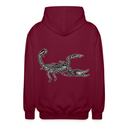 Unisex Zip-Hoodie Heterometrus silenus - Bordeaux