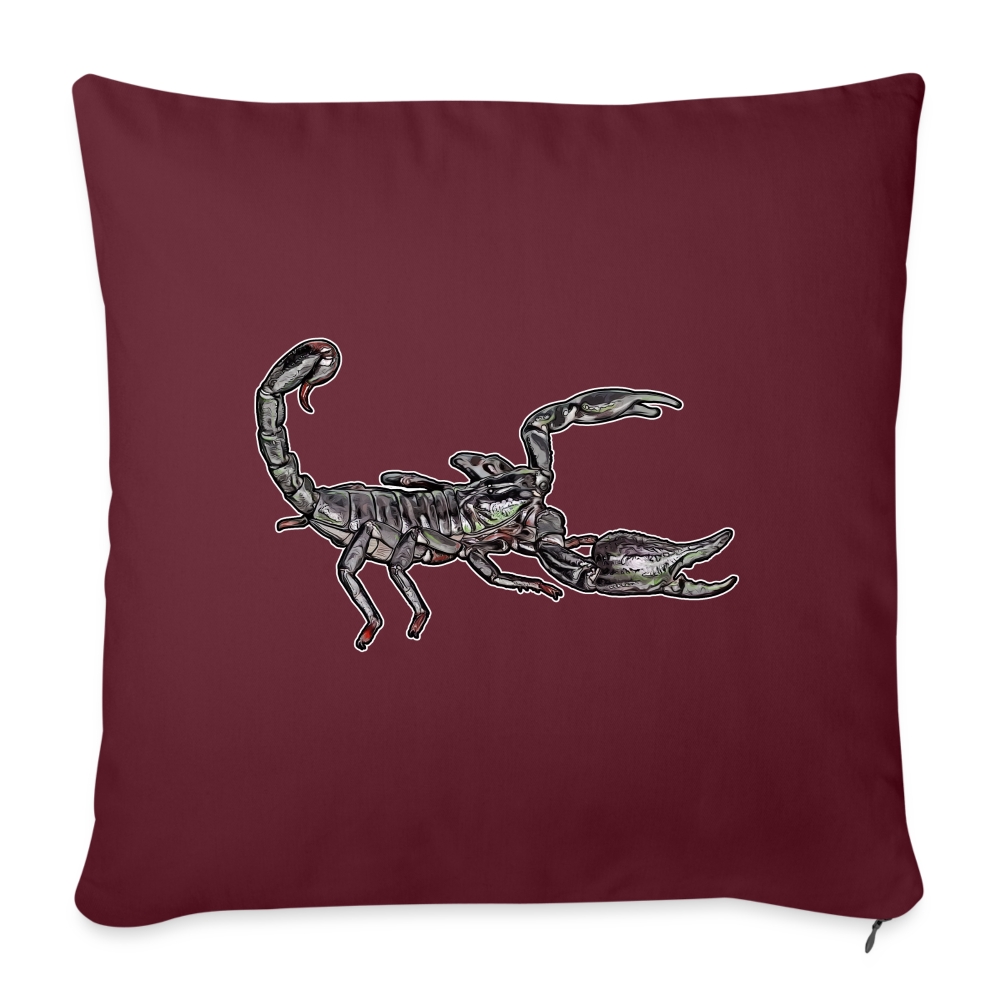 Sofakissen mit Füllung 44 x 44 cm Heterometrus silenus - Burgunderrot