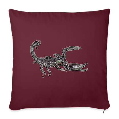 Sofakissen mit Füllung 44 x 44 cm Heterometrus silenus - Burgunderrot