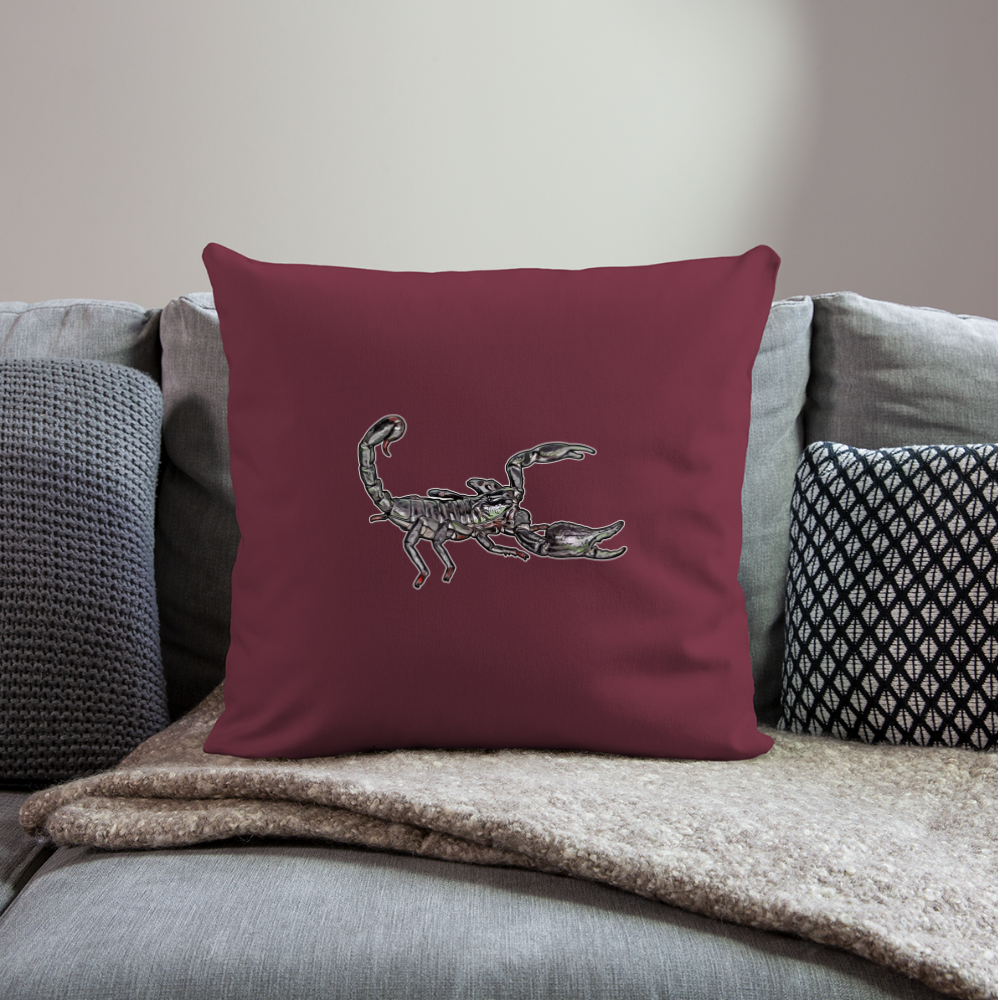 Sofakissen mit Füllung 44 x 44 cm Heterometrus silenus - Burgunderrot