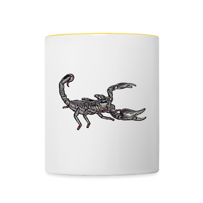 Tasse farbig Heterometrus silenus - Weiß/Gelb