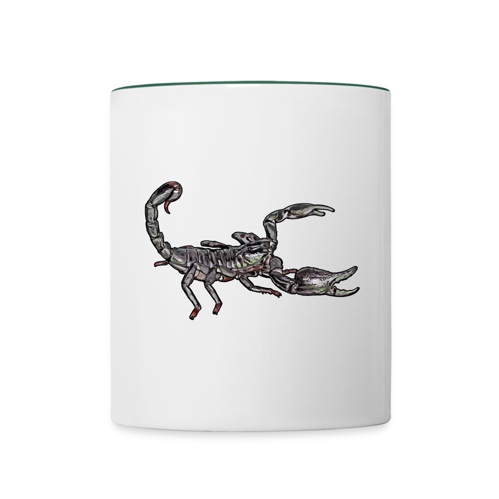 Tasse farbig Heterometrus silenus - Weiß/Dunkelgrün
