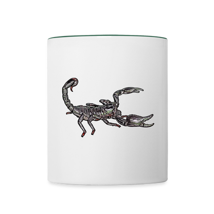 Tasse farbig Heterometrus silenus - Weiß/Dunkelgrün