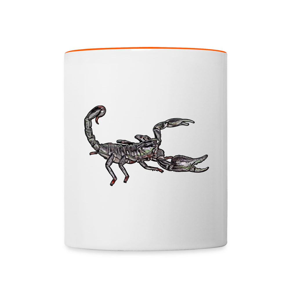 Tasse farbig Heterometrus silenus - Weiß/Orange
